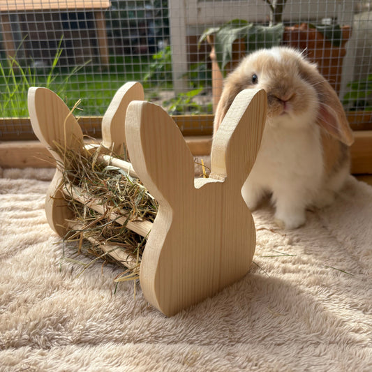 Handmade Bunny Hay Feeder