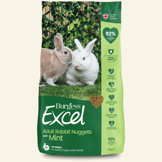 Burgess Excel Adult Rabbit Nuggets With Mint