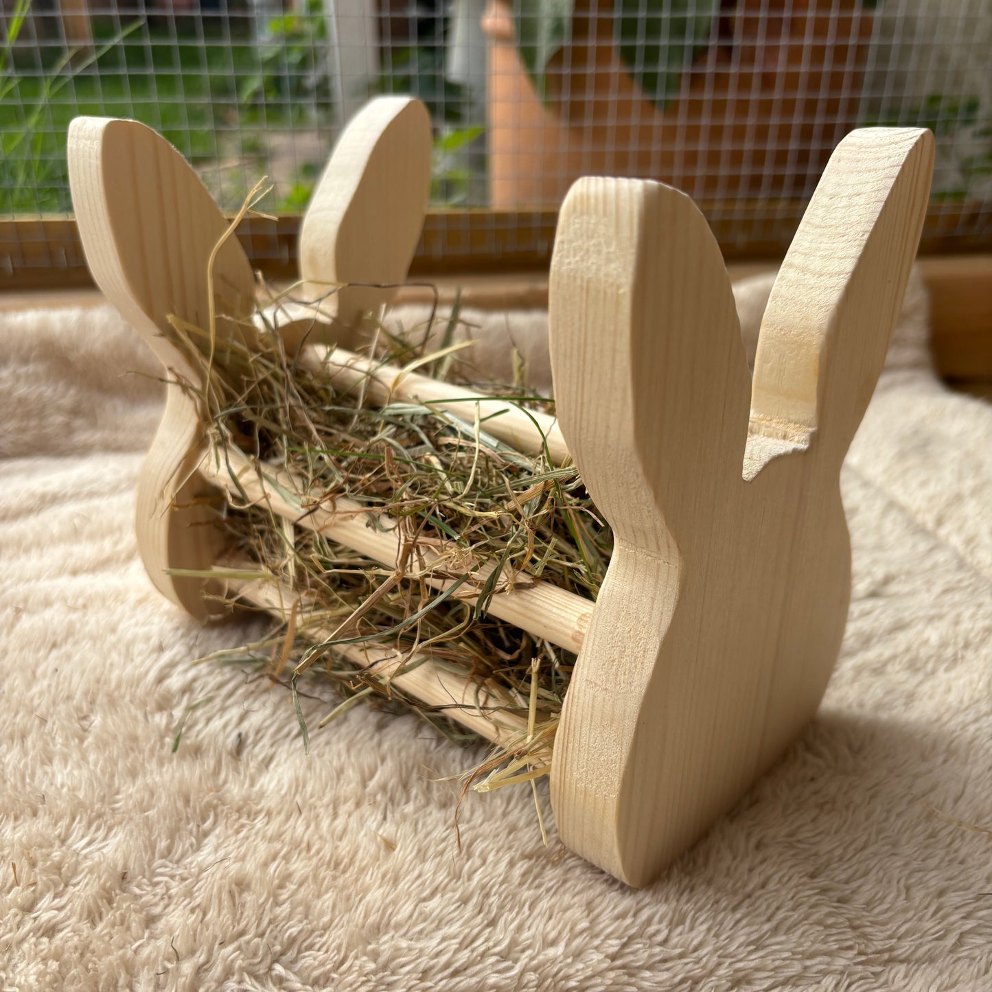 Handmade Bunny Hay Feeder