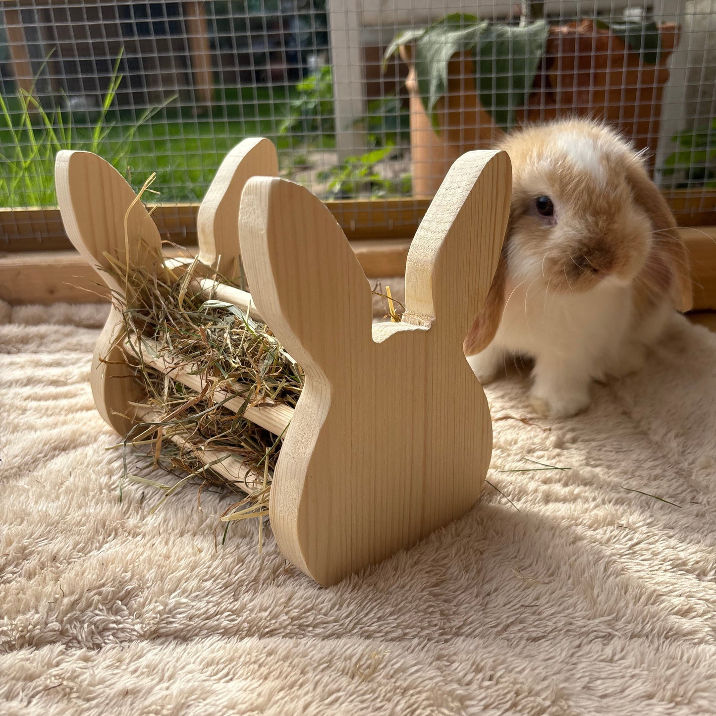 Handmade Bunny Hay Feeder